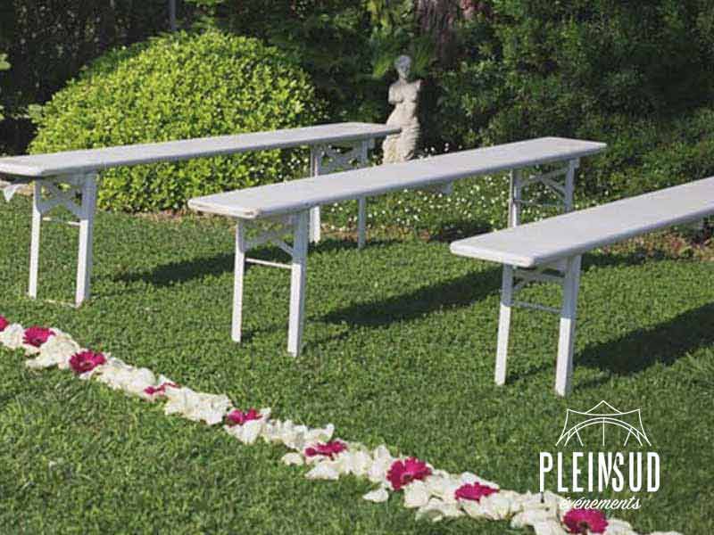 location banc mariage