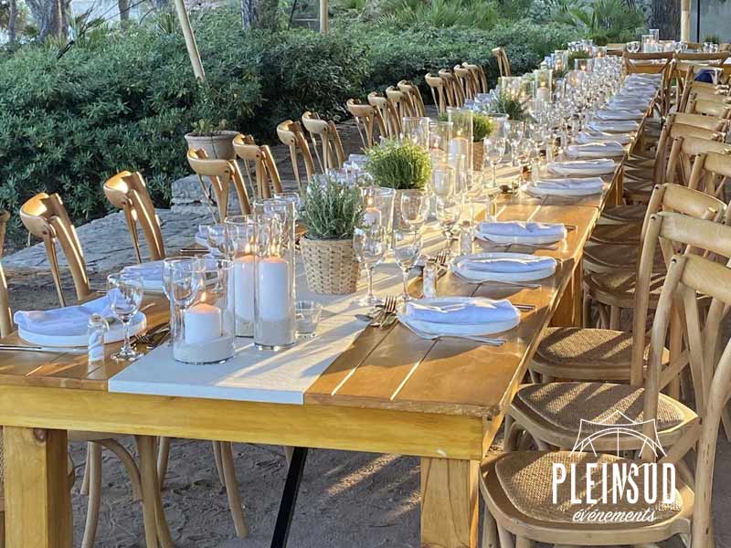 location table bois rustique