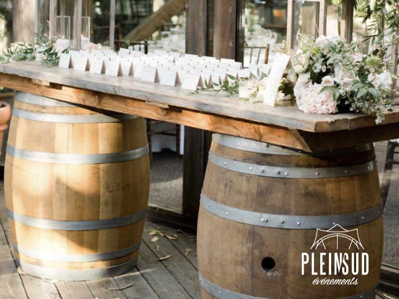 location table tonneau mariage